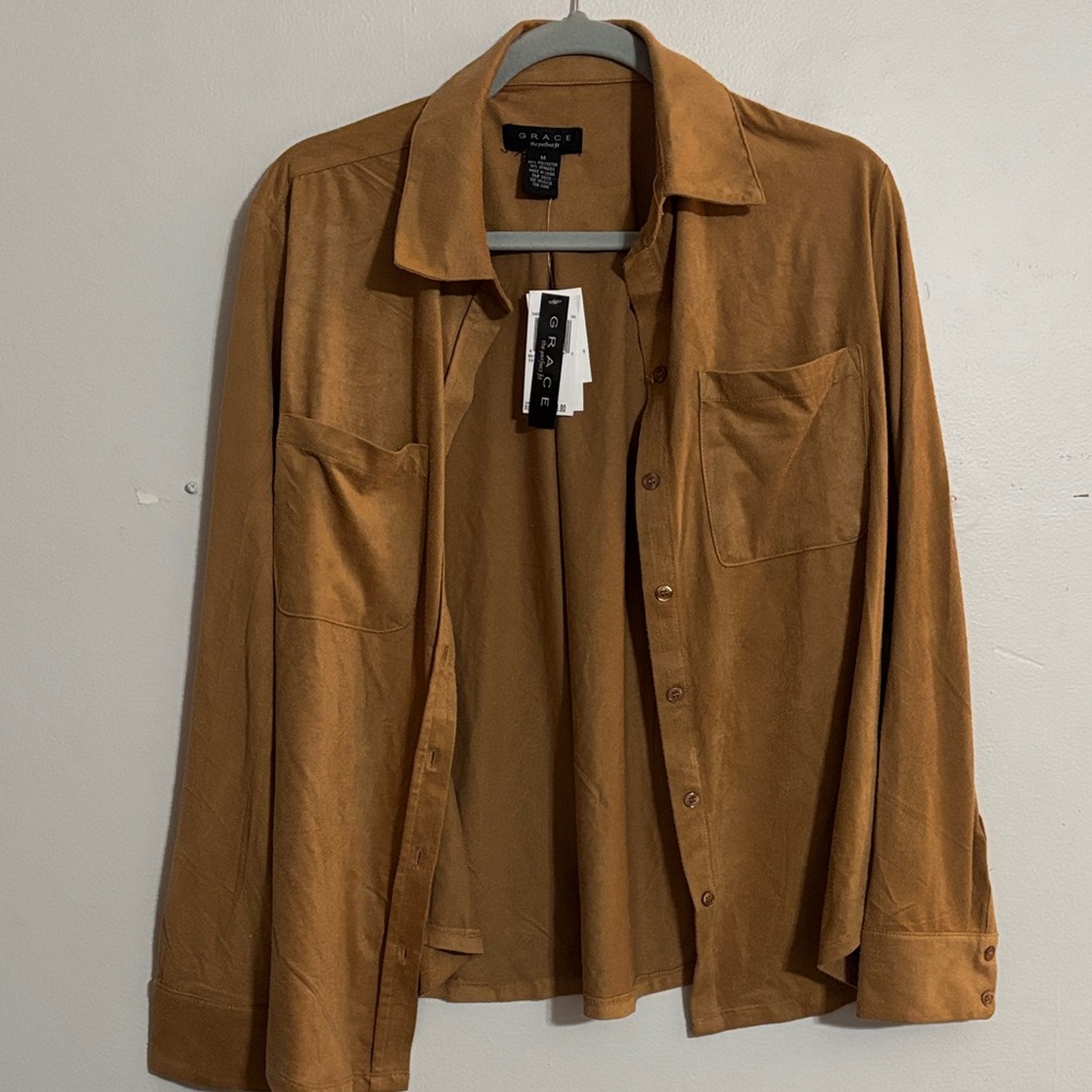 Grace Tan Lightweight Shirt Jacket